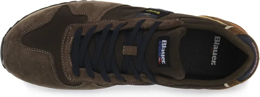 Blauer Men's Sneakers F3QUEENS01/WAX Military/Brown