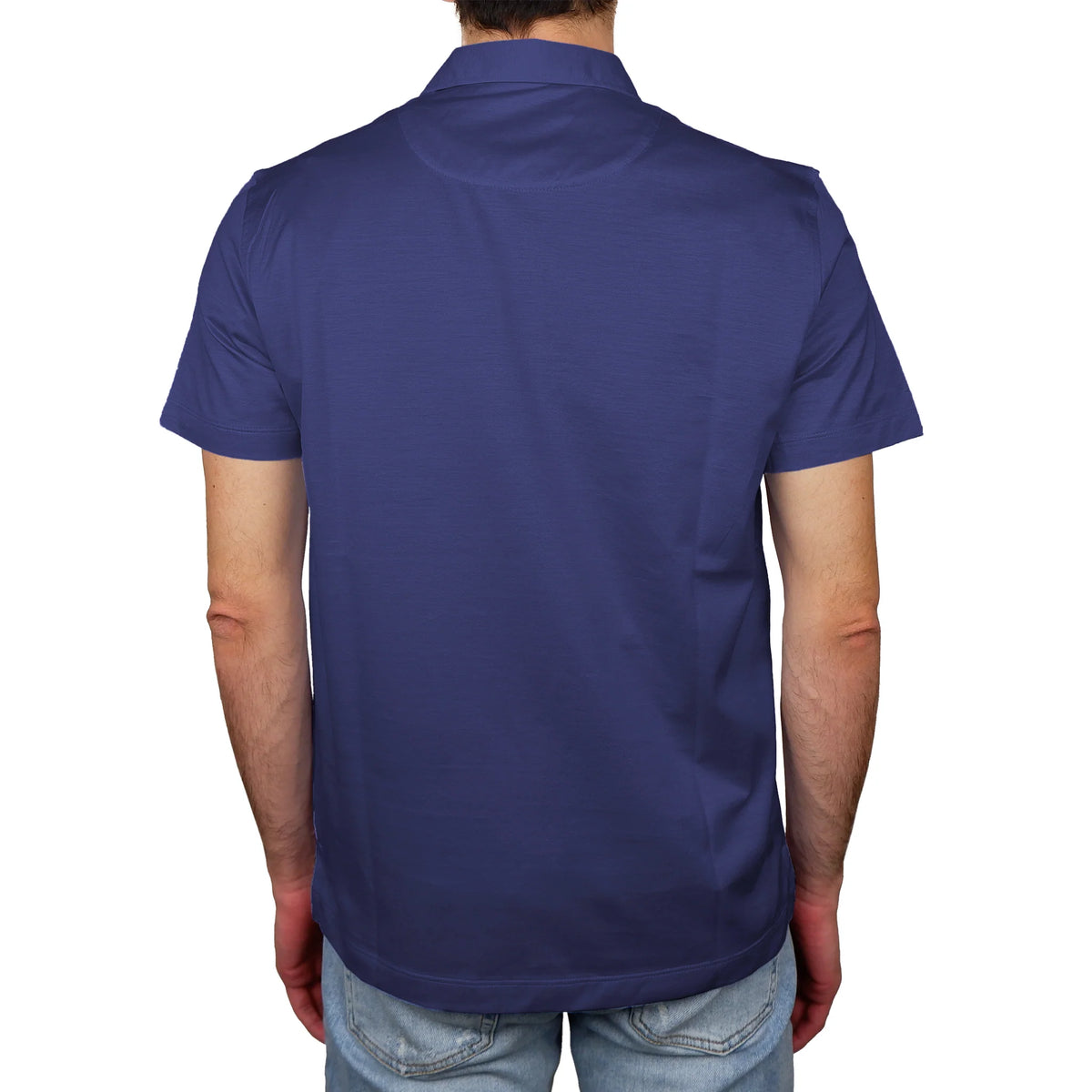 Loro Piana Man Light Polo in Blue Wool