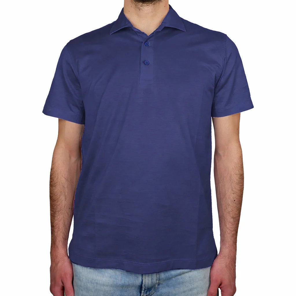 Loro Piana Man Light Polo in Blue Wool