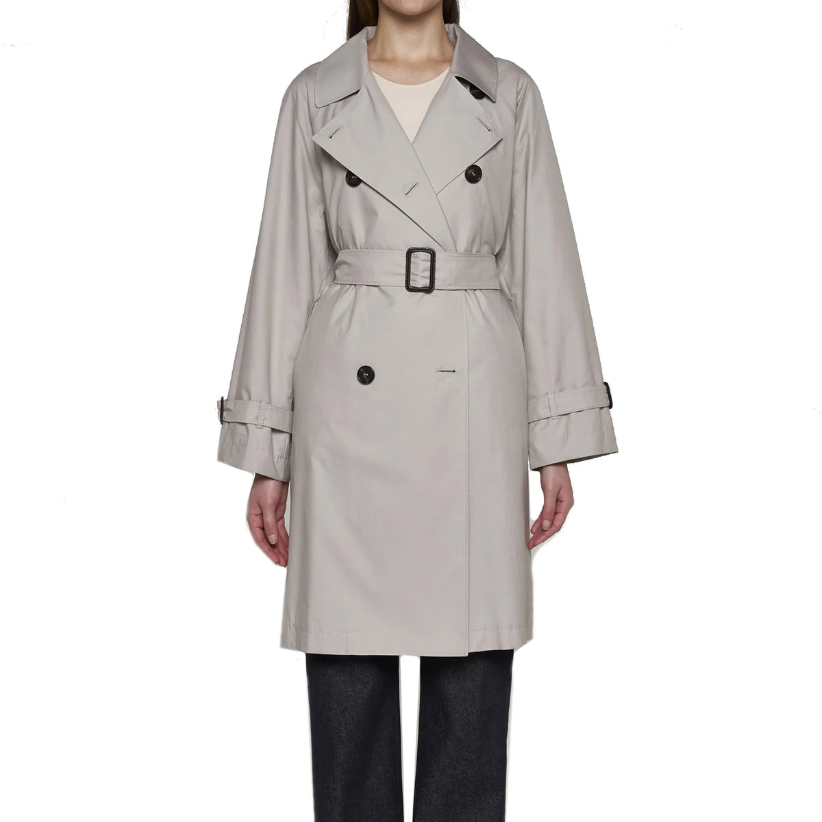 Max Mara The Cube Blend Cotton Trench Coat