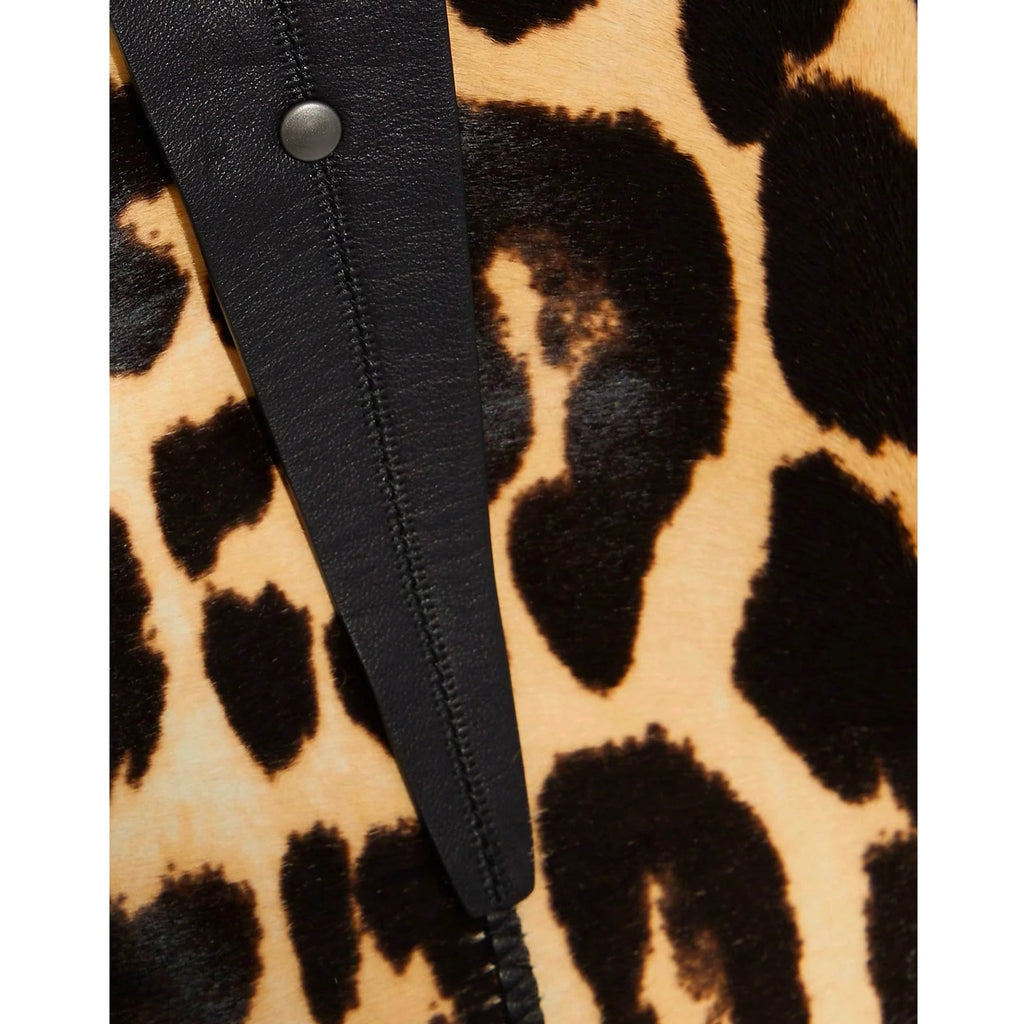 Bottega Veneta Leopard Print Calf Hair Skirt
