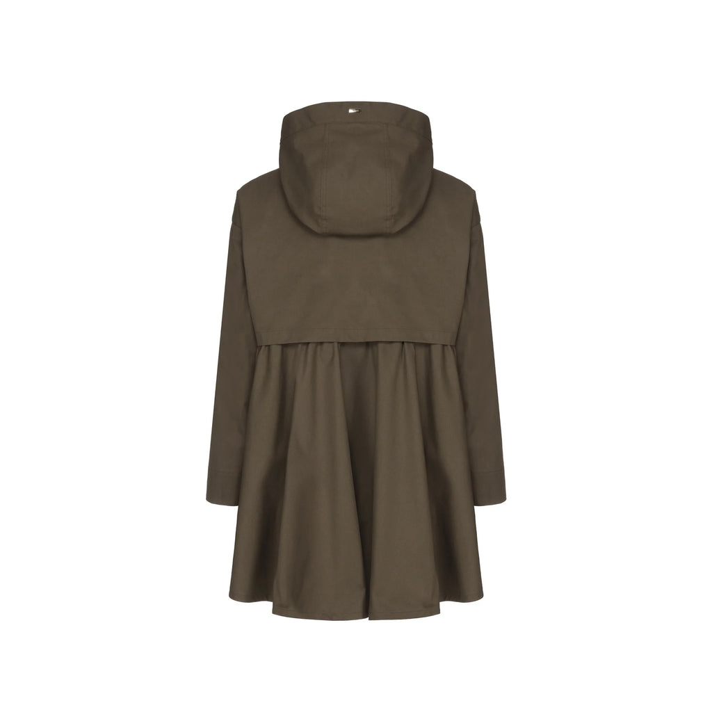 Herno Ruffled Flared Coat