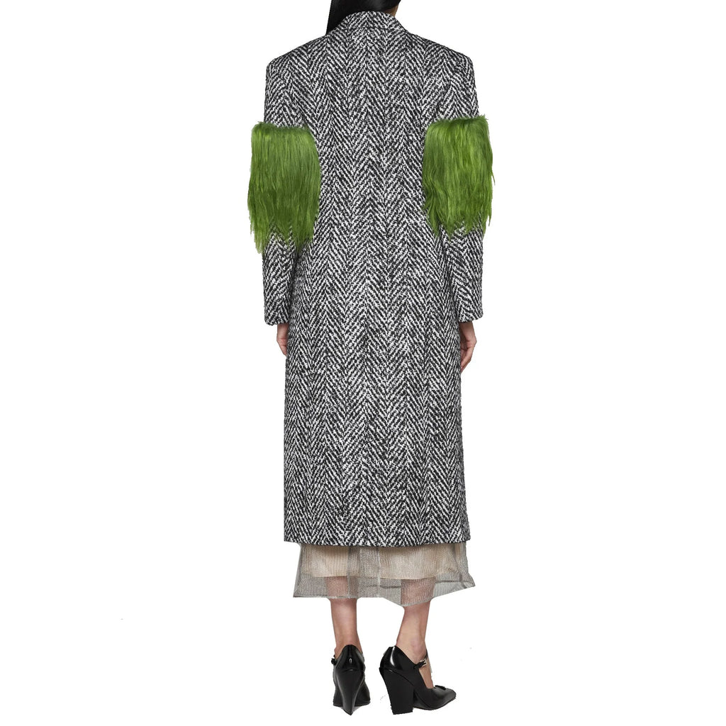 Prada Herringbone Wool Coat