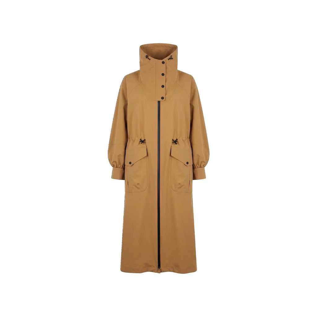 Herno Long Funnel-Neck Trench Coat