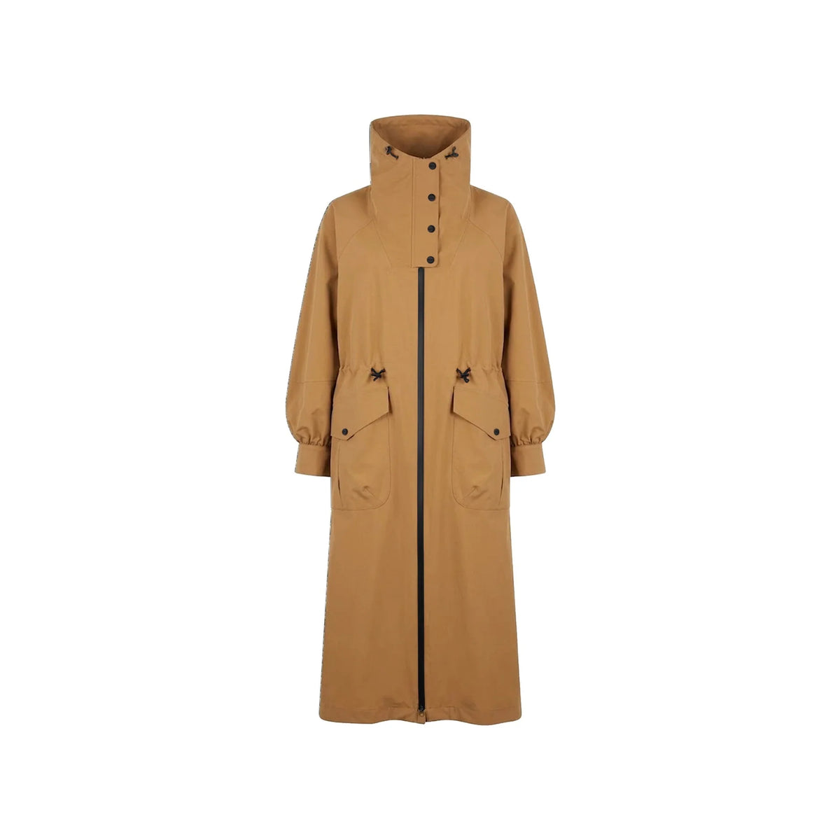 Herno Long Funnel-Neck Trench Coat