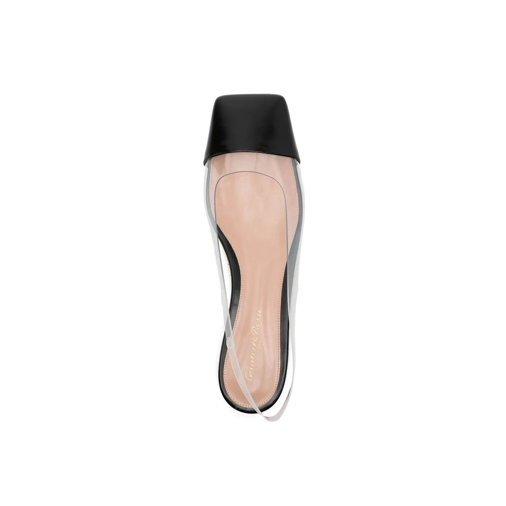 Gianvito Rossi Plexi Slingback Flats