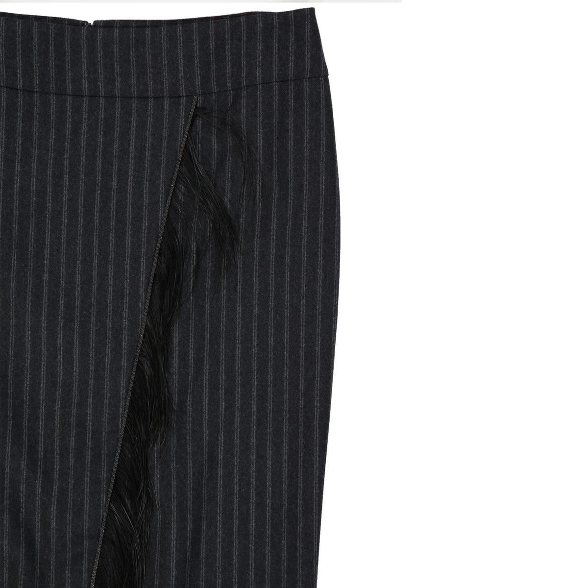 Brunello Cucinelli Wool Striped Skirt