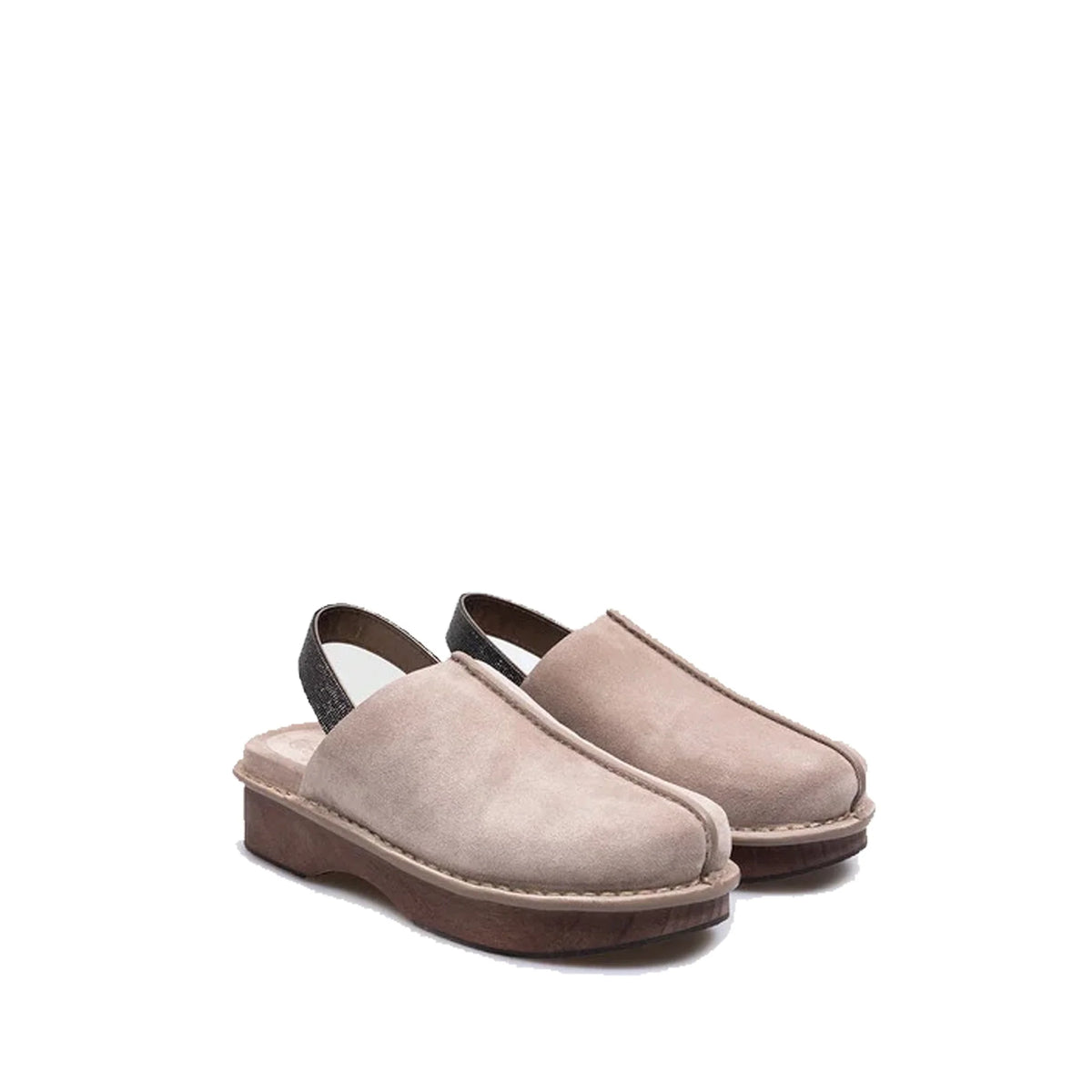 Brunello Cucinelli Suede Clogs Mules