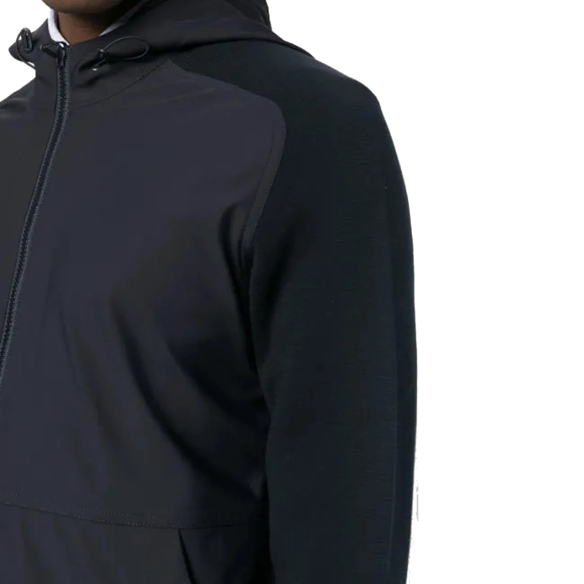 Herno Knit-Sleeve Hooded Jacket