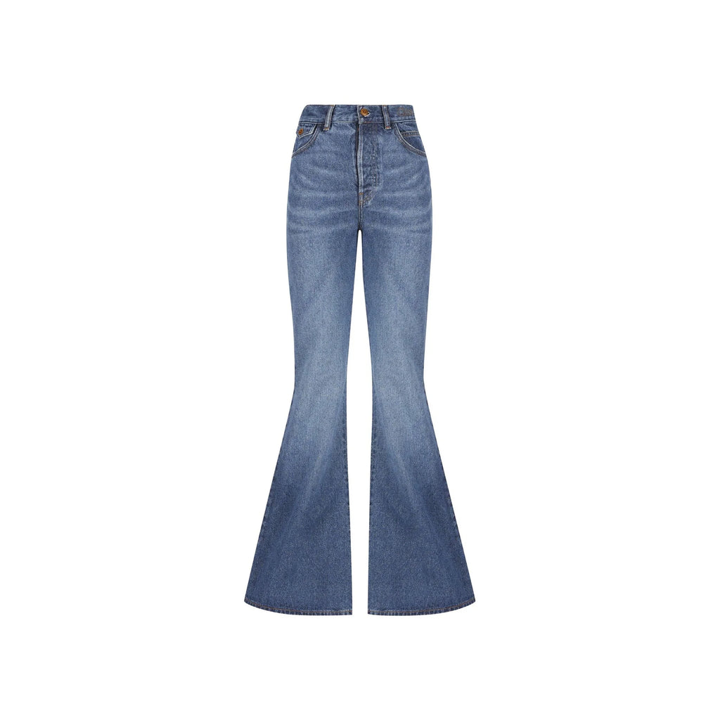 Chloe Cotton Denim Flared Jeans