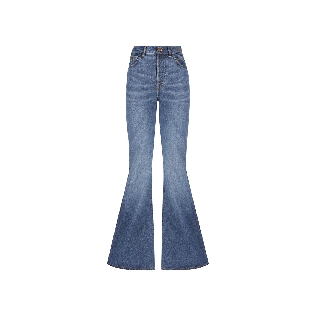 Chloe Cotton Denim Flared Jeans
