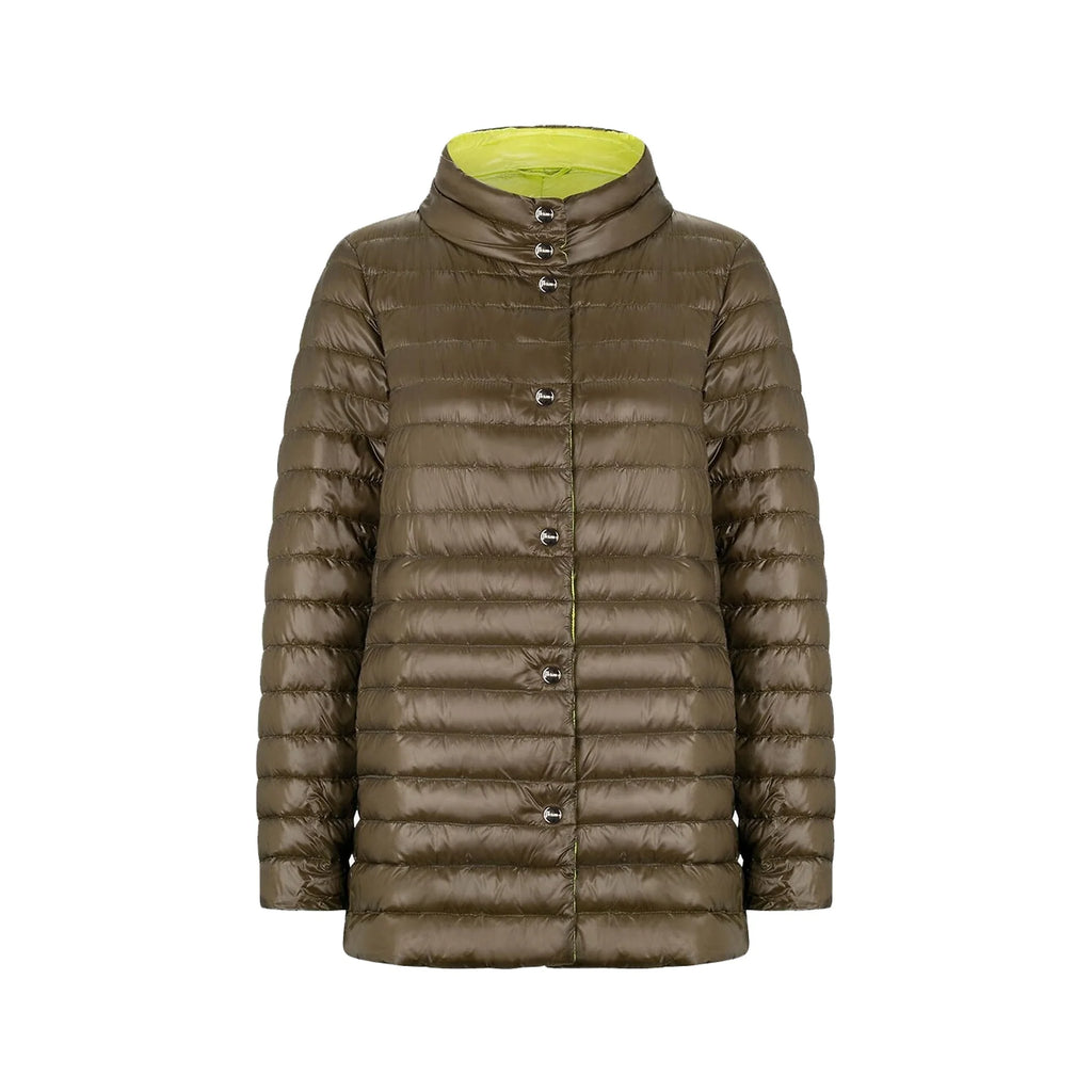 HERNO Ultralight reversible A-line down Coat