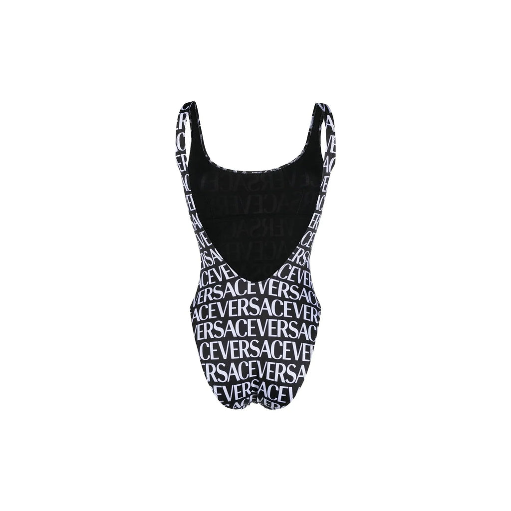 Versace All-Over Logo One-Piece Swimsuit