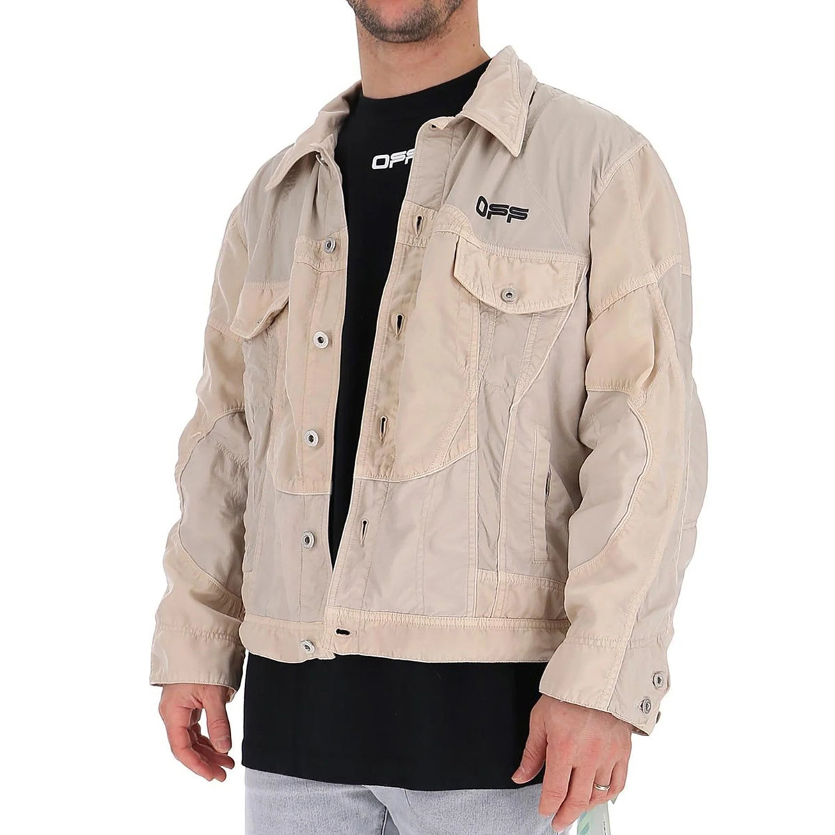 Off-White Logo Windbreaker Bomber Jacket