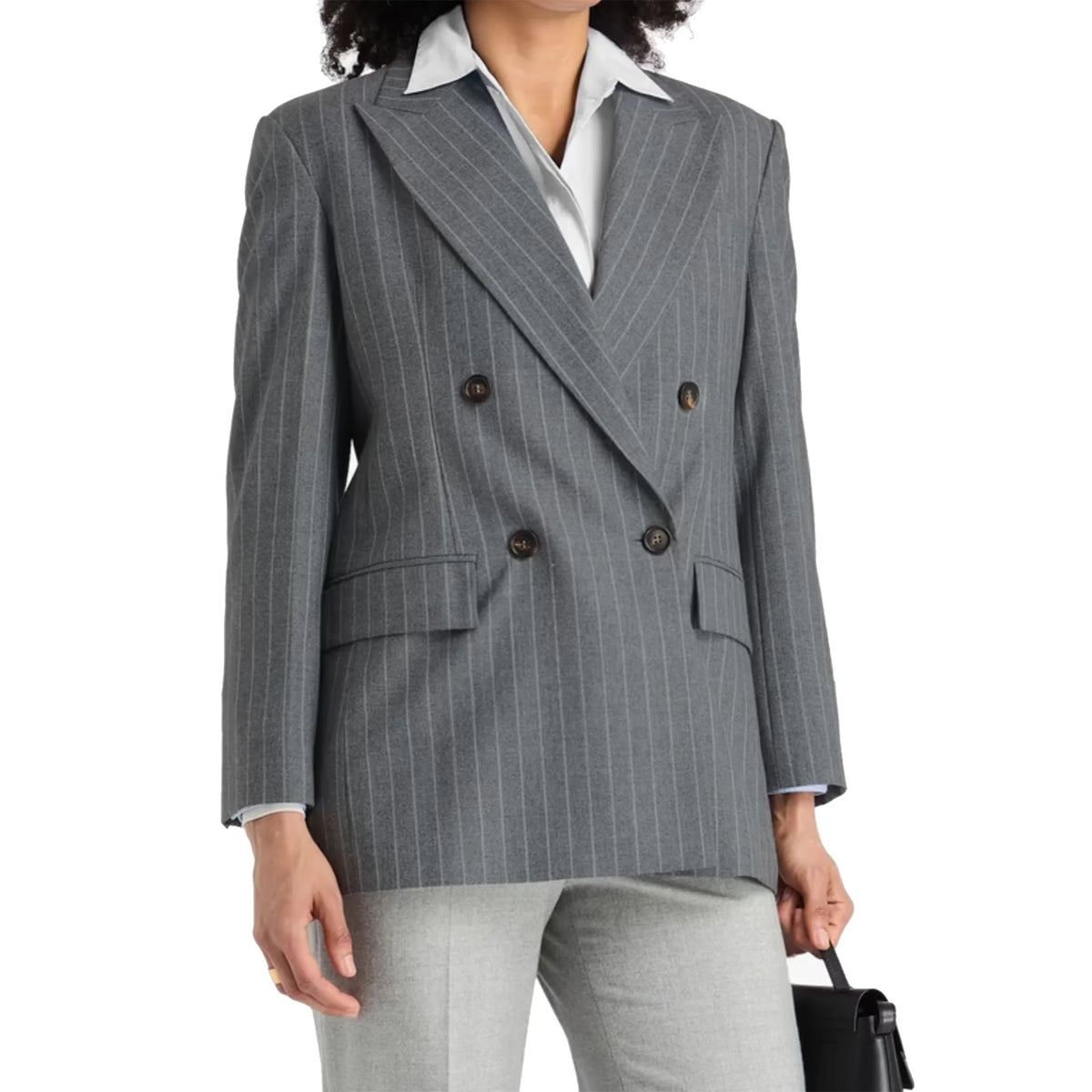 Brunello Cucinelli Pinstriped Wool Blazer