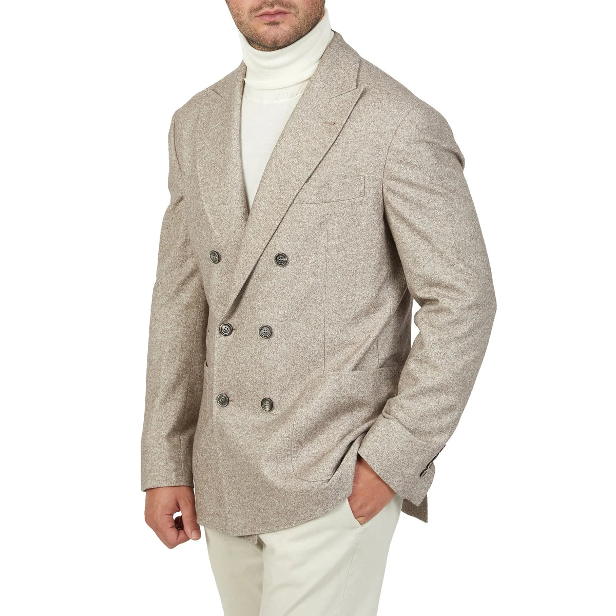 Brunello Cucinelli Double-Breasted Wool Jacket