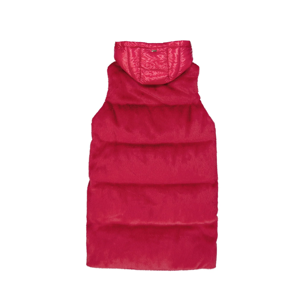HERNO Padded Faux Fur Vest Coat