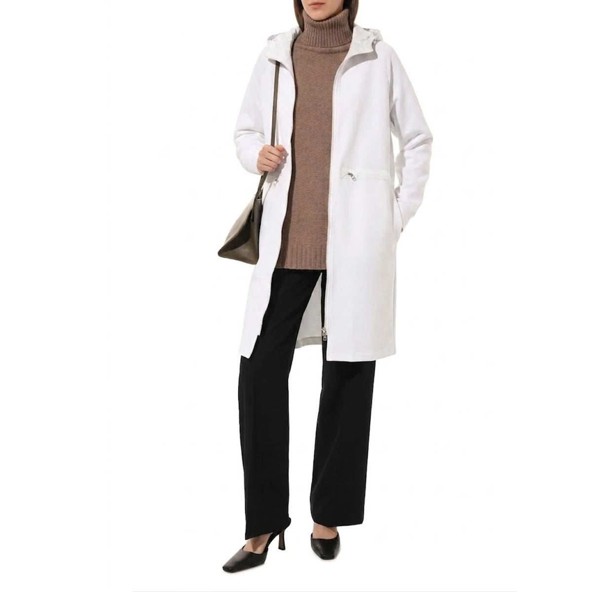Herno Long Hooded Zip Coat