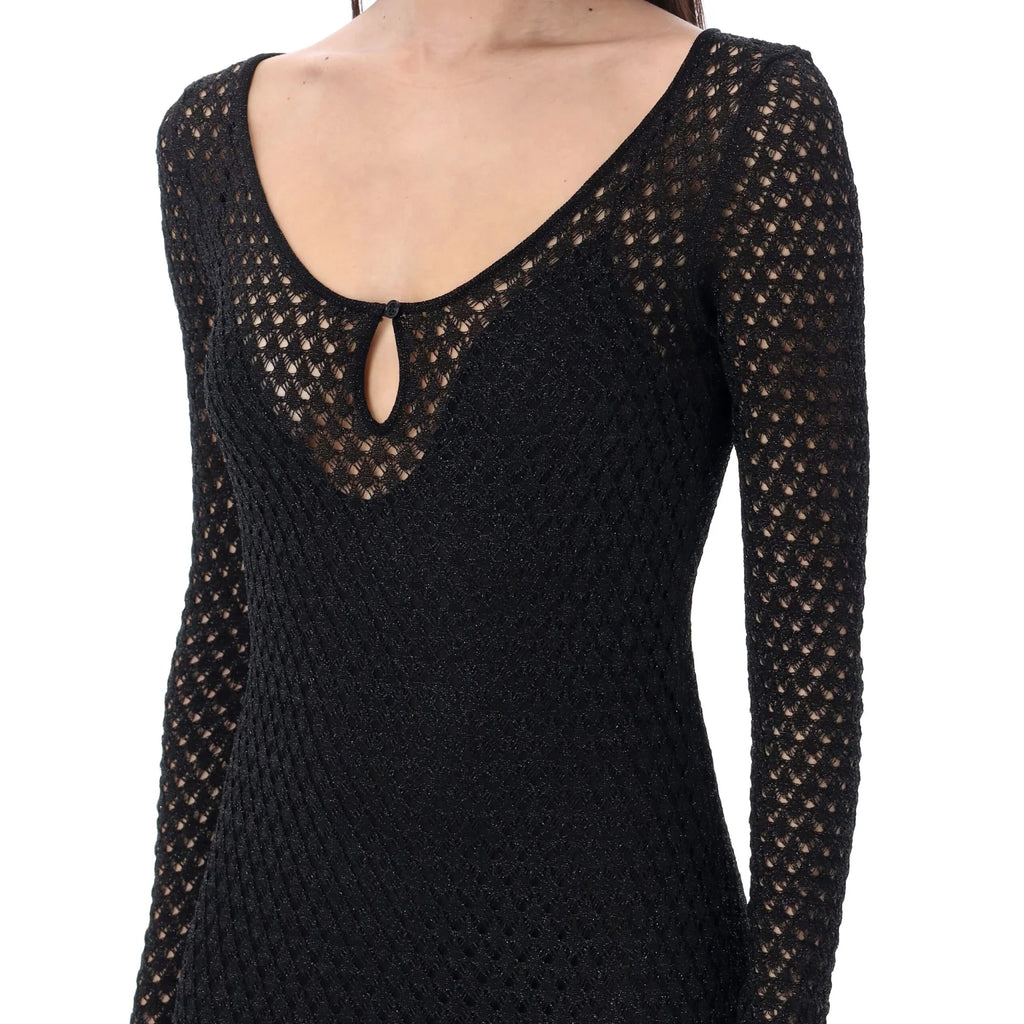 Tom Ford Lurex Crochet Maxi Dress