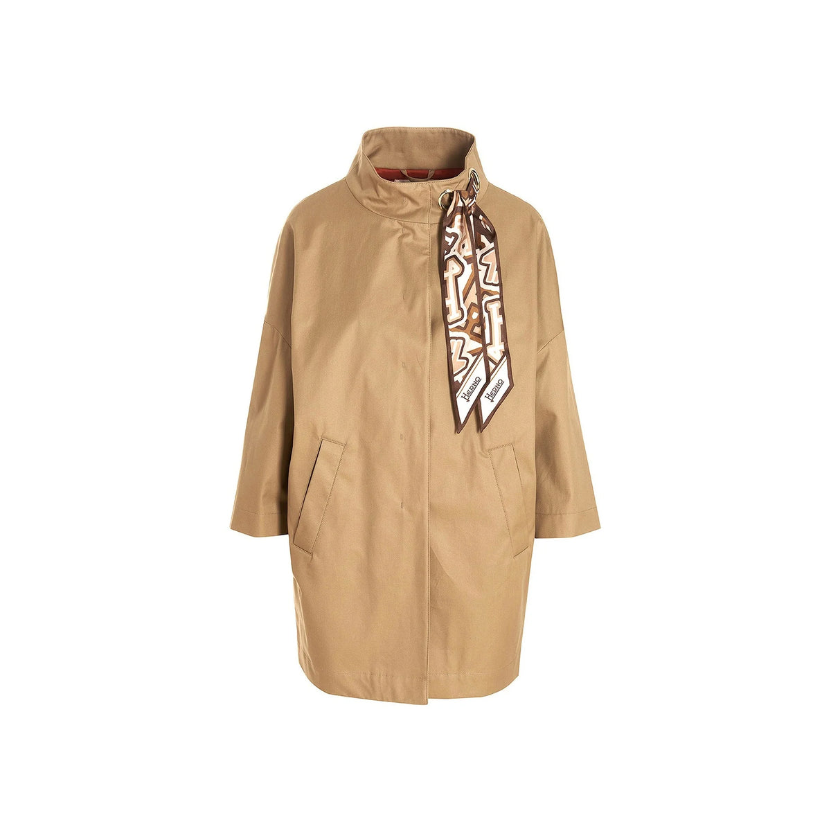 Herno Scarf Detailed Trench Coat