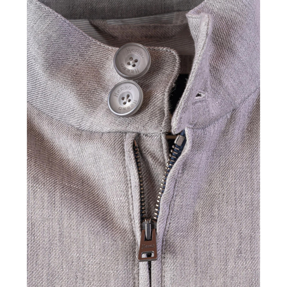 Herno Linen Bomber Jacket