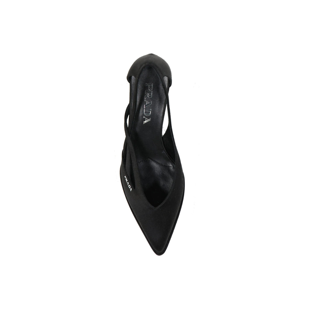 Prada 55mm Cut-Out Satin Pumps