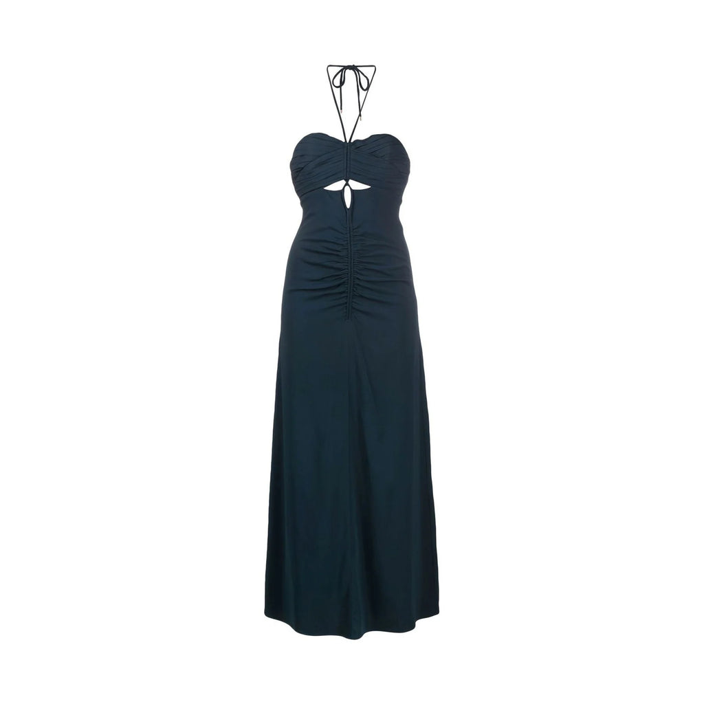Self-Portrait Cut-Out Ruched Maxi Dress