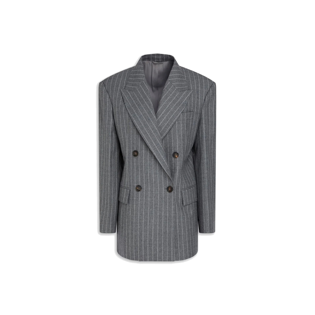 Brunello Cucinelli Pinstriped Wool Blazer