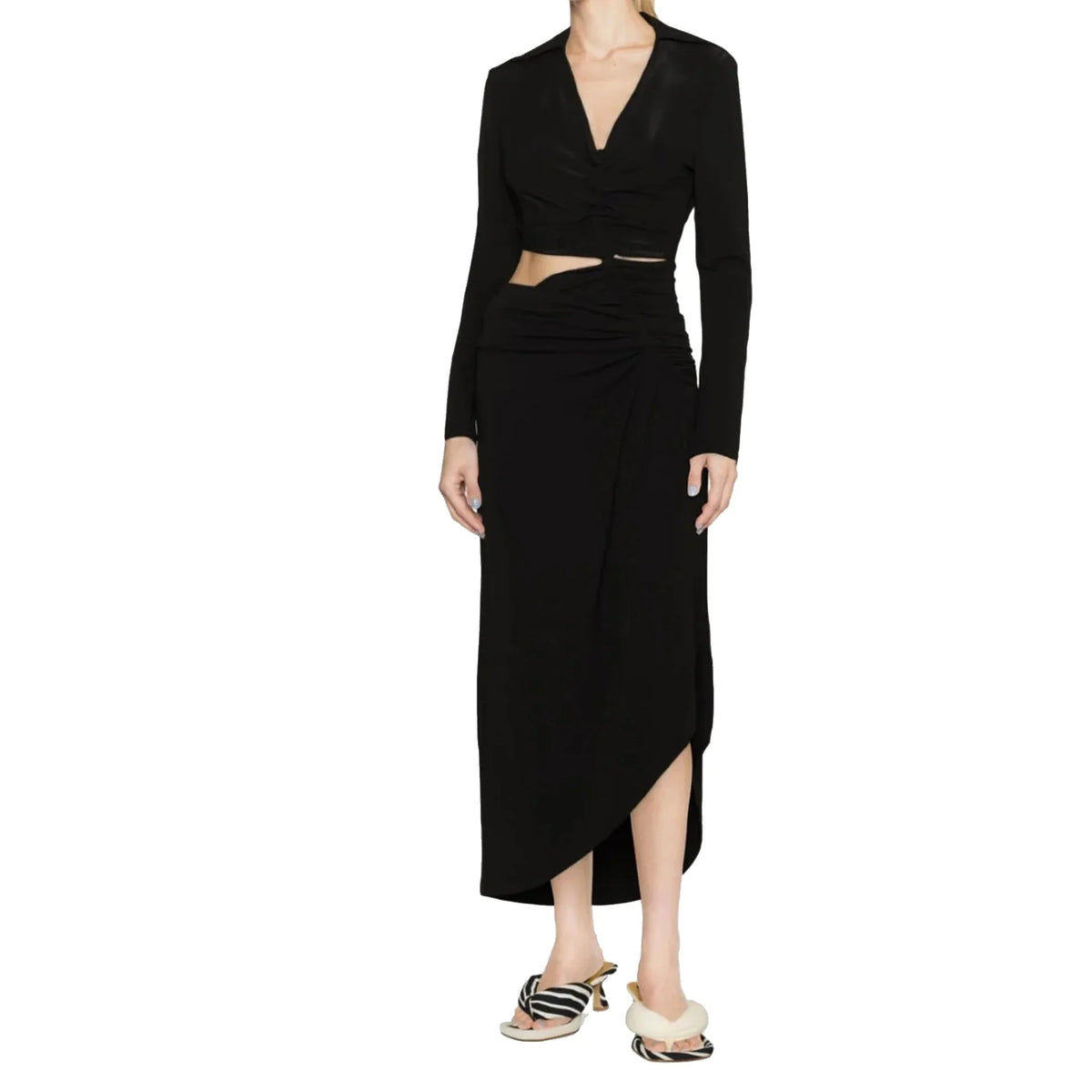 Off-White Cut-Out Midi Dress