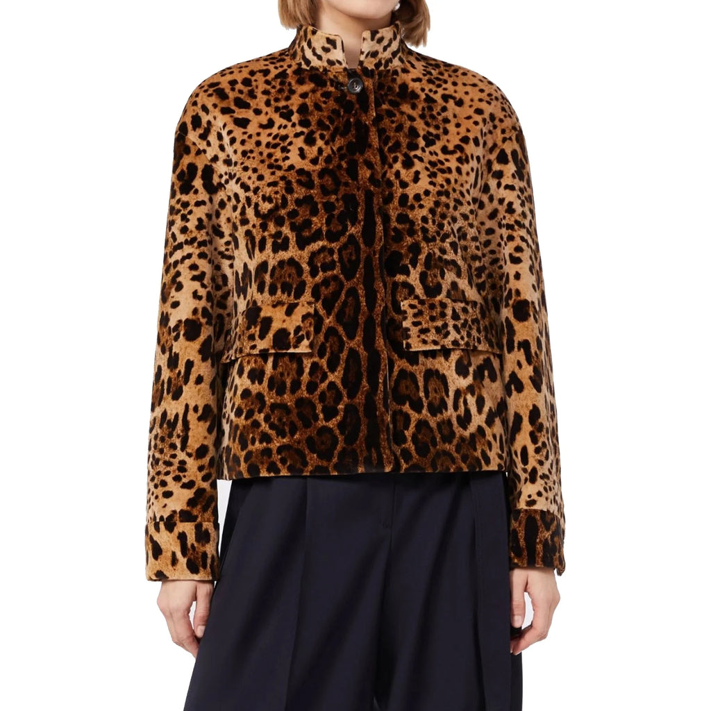 Max Mara Studio Edro Leopard Jacket
