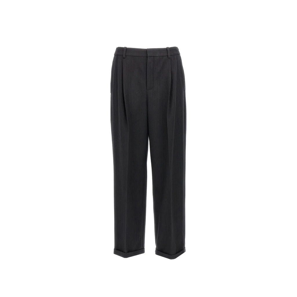 Saint Laurent Cashmere And Wool Flannel 90'S Striped Pants