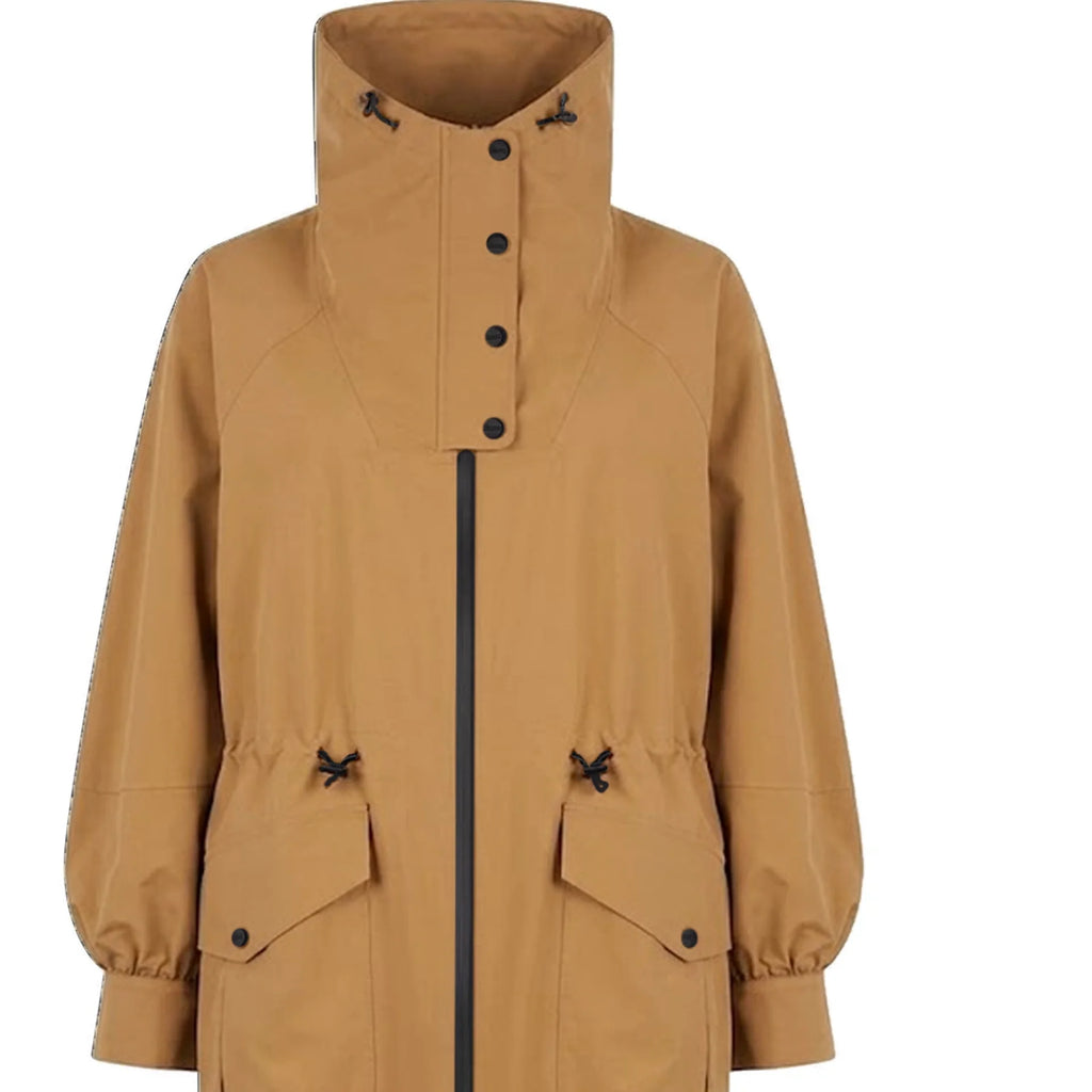 Herno Long Funnel-Neck Trench Coat
